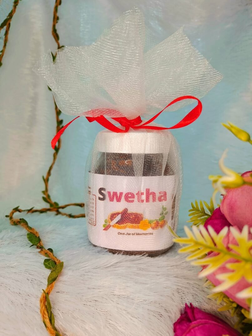 Personalised Nutella Jars for friends, find decorate birthday jars online
