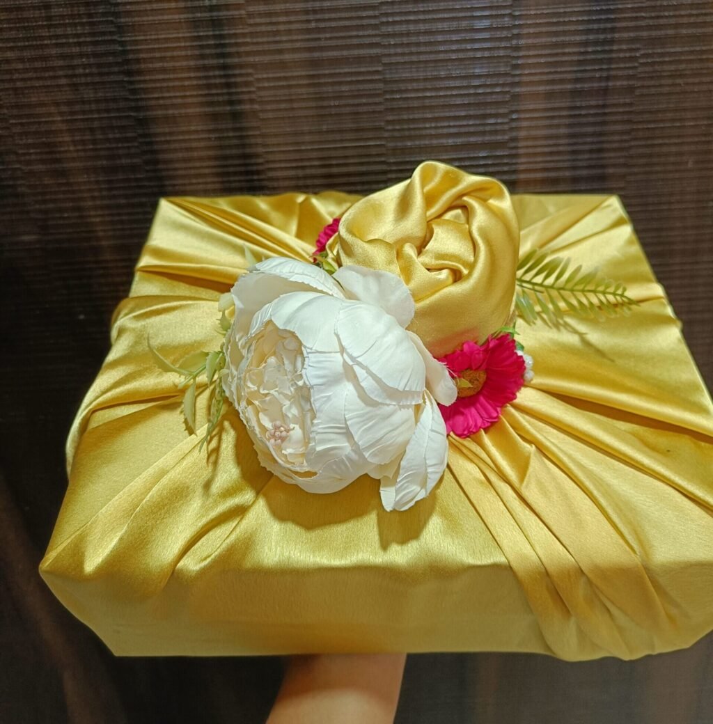 Luxury wrapped golden gift box - birthday gifts for friends