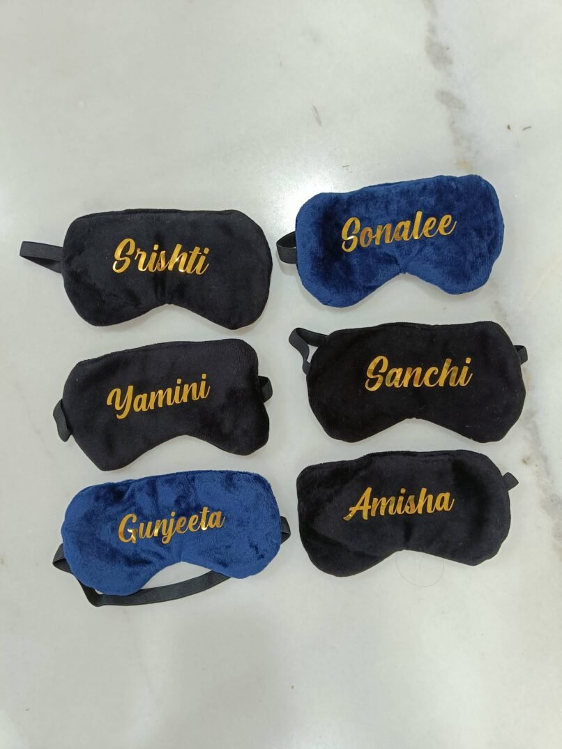 Bridesmaid gift boxes india and customised bridesmaid eye masks for your favourite girls