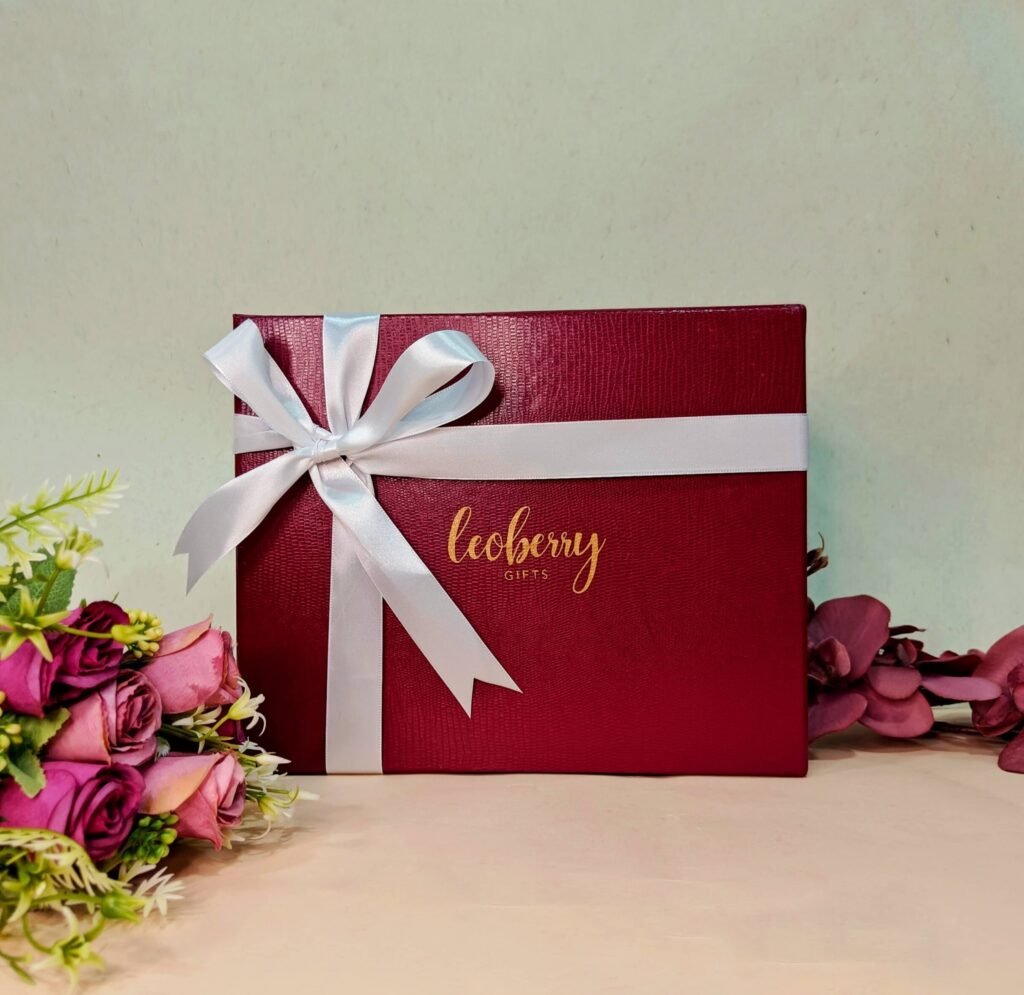 Gift Boxes india, customised gift boxes online, maroon branded box online