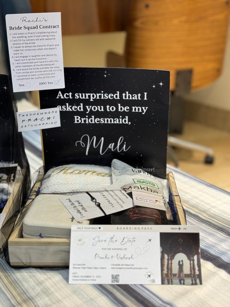 bridesmaid gift hampers chennai, bridesmaid gifts chennai, chennai gift hampers